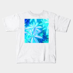 Neon tropical foliage Kids T-Shirt